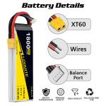3s 1800mAh 11.1V 70C LiPo Battery XT60 For RC Helicopter Aircraft Quadcopter