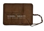 Professional Retro Portable Makeup Brush Roll-Up Pouch Pen Holder Stationery