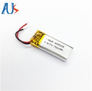 Wholesale 3.7V 70mAh Lithium Polymer Battery 401025 Lithium Ion Batteries from china suppliers