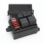 Waterproof 12V Relay Fuse Box Kit 6 Slots Relay Block ATC / ATO Blade Fuse