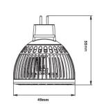 High Brightness 5W / 500 LM / MR16 / 85 - 265V CREE Led Spot Lamps Ce & RoHs