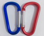 D Shaped 80x8mm Assorted Color Aluminum Snap Hook Aluminum Carabiner