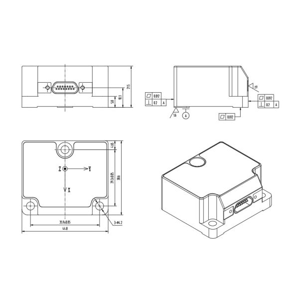±500 Triaxial Mems Gyro With High Sensitivity And ≤±0.1 Zero-bias Precise Measurements