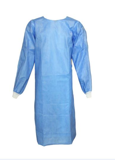 New Disposable Isolation Gown Non-Woven SMS + PE LEVEL 4 Ultrasonic Seaming With