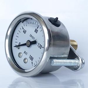 Wholesale 1.5 Inches 160 psi Glycerine Filling Manometer 1/8&quot; NPT Bracket Mount Liquid Filled Pressure Gauge from china suppliers