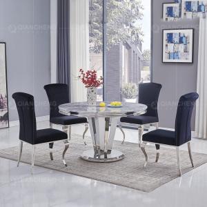 Wholesale Round Marble 0.34m3 SS Dining Tables Italian Modern Light Luxury Style from china suppliers