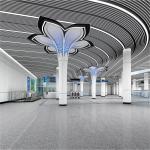 EPS Roof Architecture Steel Space Frames Airport 960mm Roof Customized