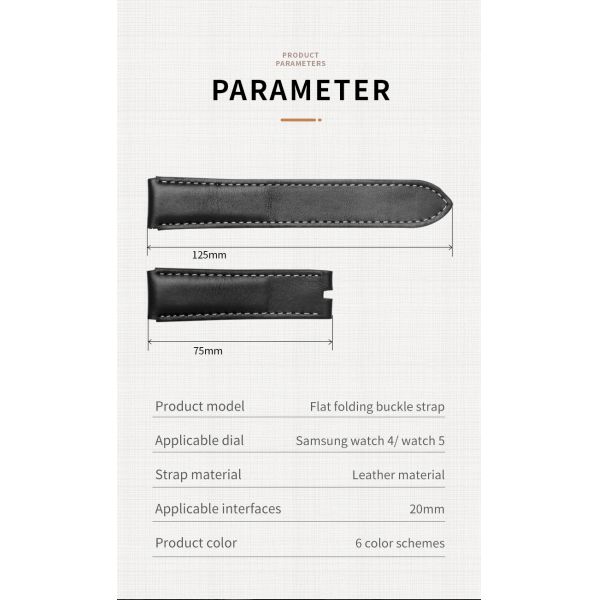 20mm Luxury Leather Watch Band for SamSung GaLaxy Watch 5 100% Professional QC Passed