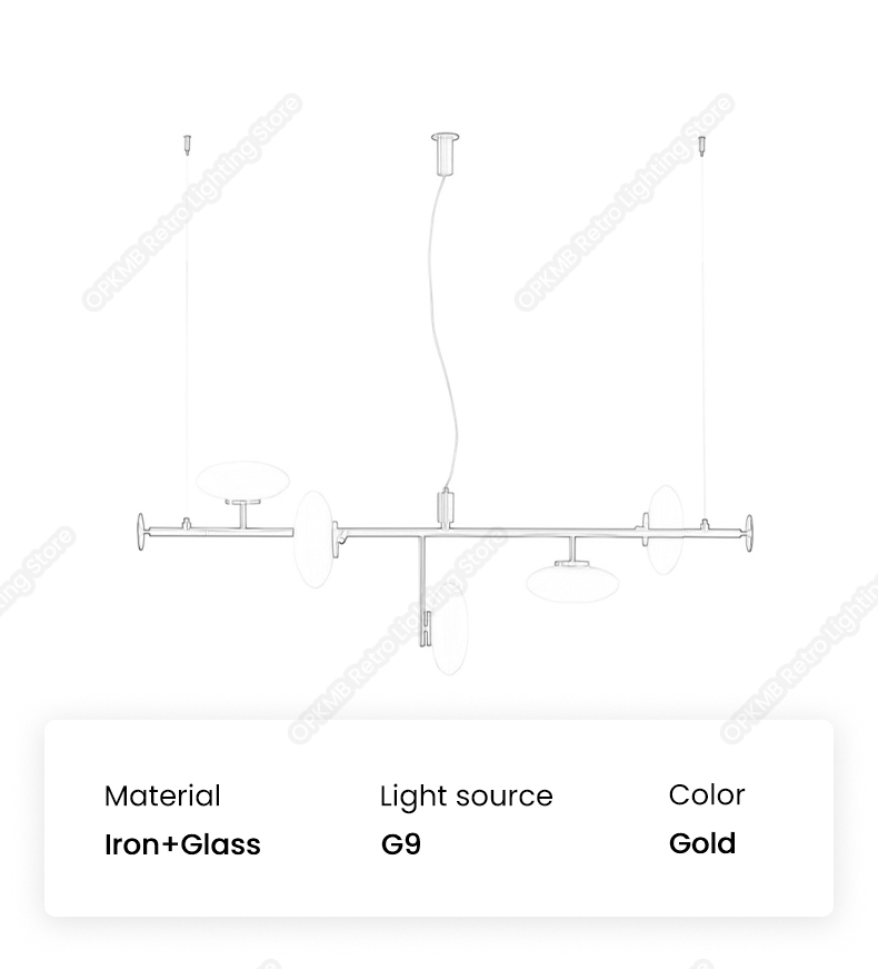 Modern Glass Chandelier For Dinning Room Nordic Kitchen Island Chandelier(WH-MI-458)