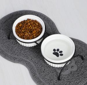 Wholesale Ceramic Adjustable Elevated Cat Feeder Raised Food Dish from china suppliers