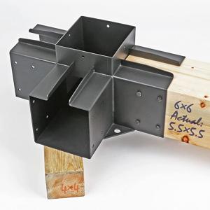 China 3-Way Right Angle Corner Bracket for 4 x 4 Inch Pressure Treated Wood Beams and Durable on sale