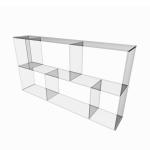 Modern Wall Mounted Acrylic Display , Home Office Decor Acrylic Wall Display