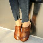 S401 Leather Shoes Handmade Toe Layer Cowhide High Quality Women'S Shoes Custom