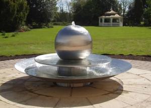 Wholesale Tiered Dishes 75cm Stainless Steel Sphere Water Feature Forging Technique from china suppliers