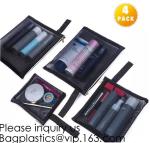 Zipper Mesh Bags, Pack of 4 (S/M/L & Pencil Pouch), Beauty Makeup Cosmetic