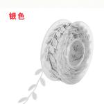 Polyester Leaf Ribbon Ultrasonic Red Poly Ribbon For Wedding Decoration