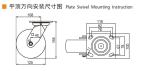 420kg Plate Aluminum 5 Inch Heavy Duty Caster Wheels With Brakes