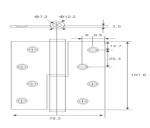 270° Take Down Square Door Hinges Stainless Steel With Round Corner