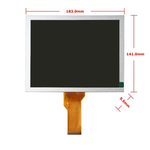 Industrial 8 Inch TN TFT LCD Screen 800x600 Brightness 500nits LCD Module