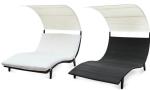 Rattan Daybed Chaise Lounge Set , Resin Wicker Patio Furniture