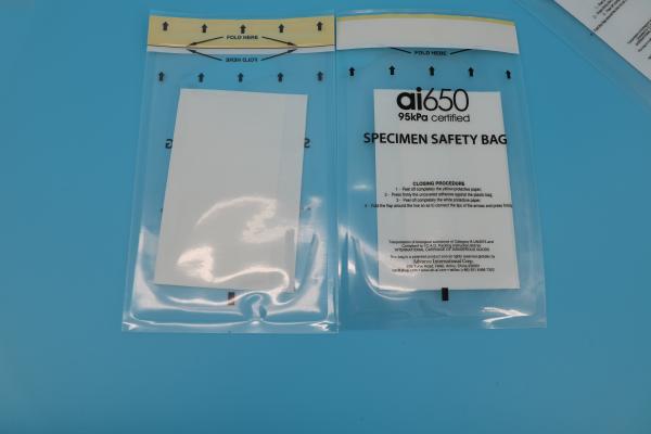 AI650 Sterile Sample Medical Biohazard Bags Specimen Transport Bag Document