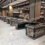 1200MM Aluminum Alloy Supermarket Checkout Counter With Conveyor Belt ISO9001