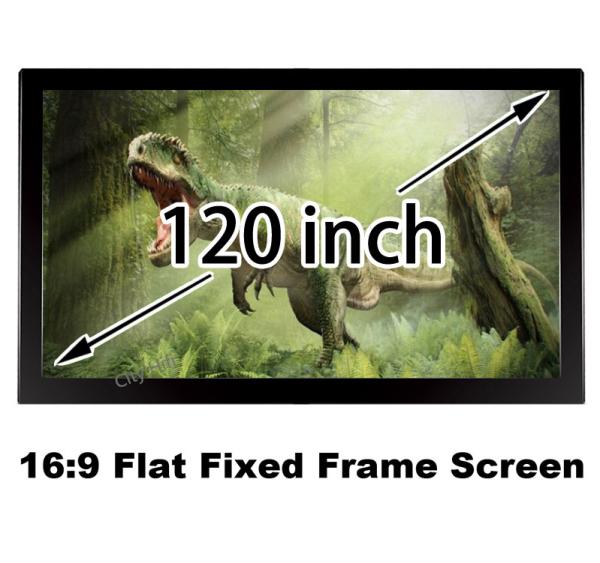 High Quality Picture 120 Inch 10 Feet Fixed Frame Projection Screen Wall Mount