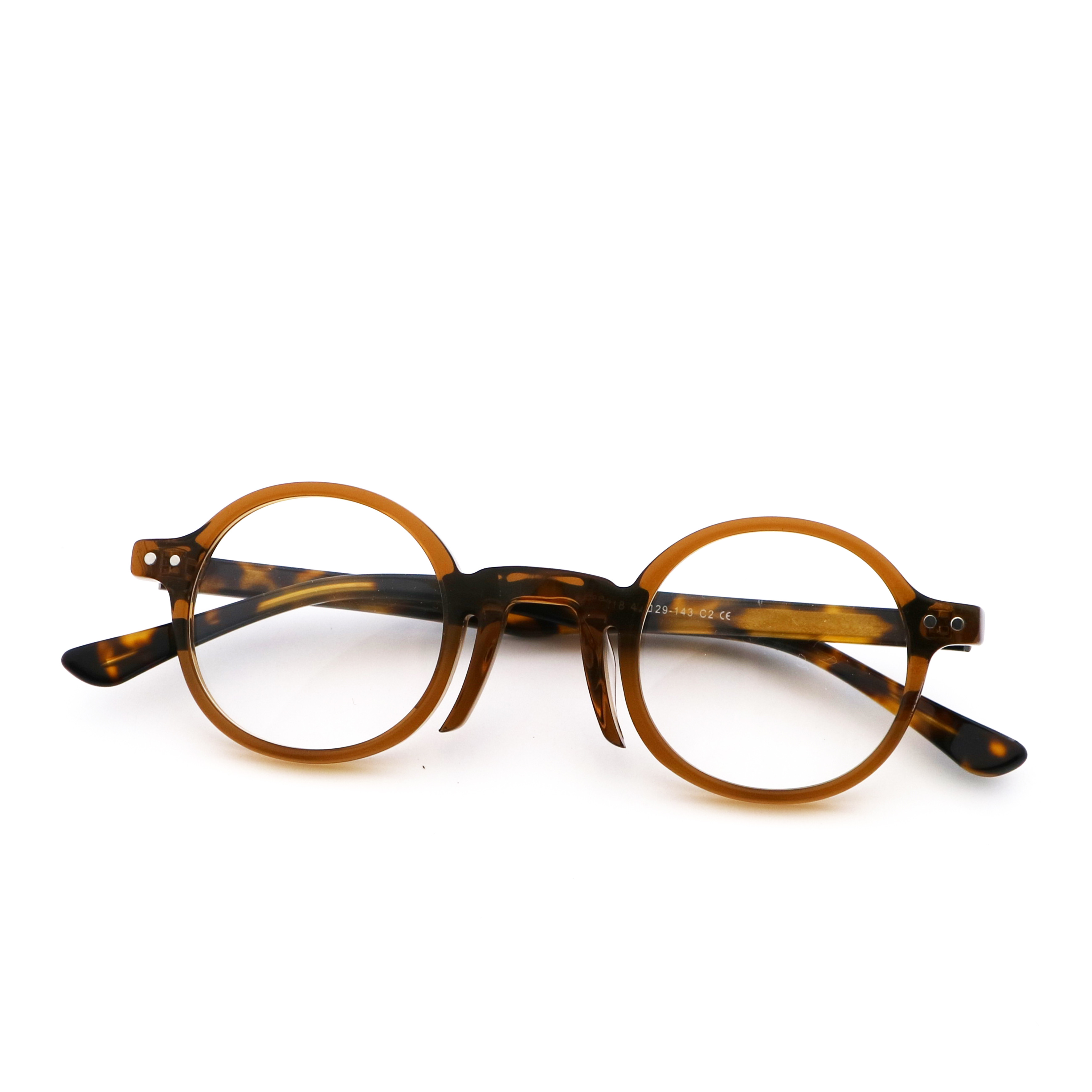 Acetate Round Glasses Eyeglasses Trendy Artisanal Frame Optical Frame MR 98218