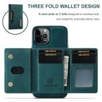 Khaki Magnetic Card Holder Wallet Mobile Phone Cases for iPhone 11 12 13 14 15