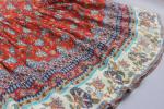 Exotic Beach Printed Ladies Plus Size Dresses With Flare Cuff For Summer