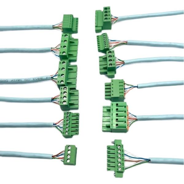 5.08mm Feed Through Terminal Blocks Wiring Harness Cable Assembly Customized