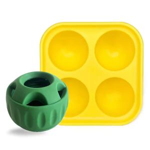Wholesale Refillable Natural Rubber Slow Feeder Dog Ball Easy Clean Silicone Dog Food Ball Toy from china suppliers