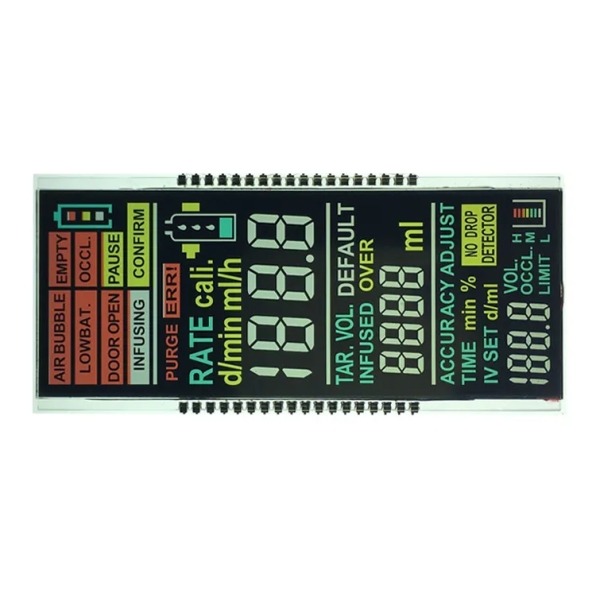Mini 7 Segment TN LCD Display Module with Transmissive Negative Screen and 36-Pin Connector
