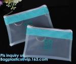 Bikini Plastic Packaging Clear PVC Swimwear Wet Packaging Bag With Zipper, stand