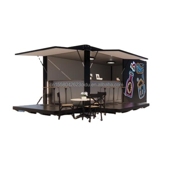 Galvanized Steel Bending 180g Frame Modern 10ft Container Bar Food Shop for