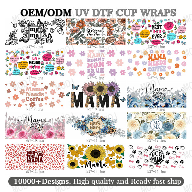 Mama'S Day UV DTF Transfer The Perfect Way To Add Designs To Glass Wood Metal And More