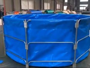 Wholesale Collapsible 0.9mm PVC Tarpaulin Fish Pond 30000L Fish Pond Plastic Tank Diy Fish Pond from china suppliers