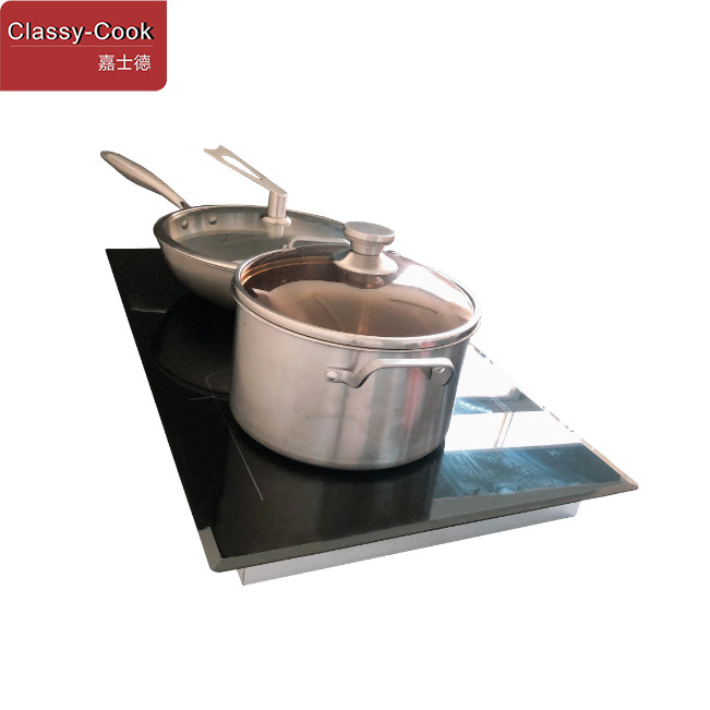 3KW Domino Kanger Glass Two Burner Digital Thin Induction Hob