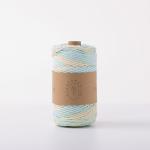ISO9001 Solid Braid Cotton Rope Colorful 3mm Twisted Macrame Cord