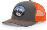 Two Tone 6 Panel Trucker Hats Plain Vintage Embroidered Printed Logo