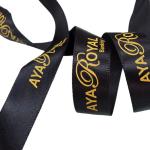 Satin Custom Printed Ribbon 100% Polyester Material Multi - Color For Packaging