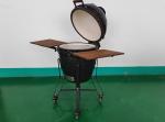 Ceramic Pizza Charcoal Kamado Grill 21.5 Inch BBQ Bamboo Shelves And Handle