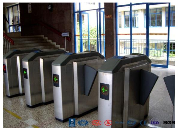 Facial Reader Access Control Flap Barrier Gate Stainless Steel For Entrance