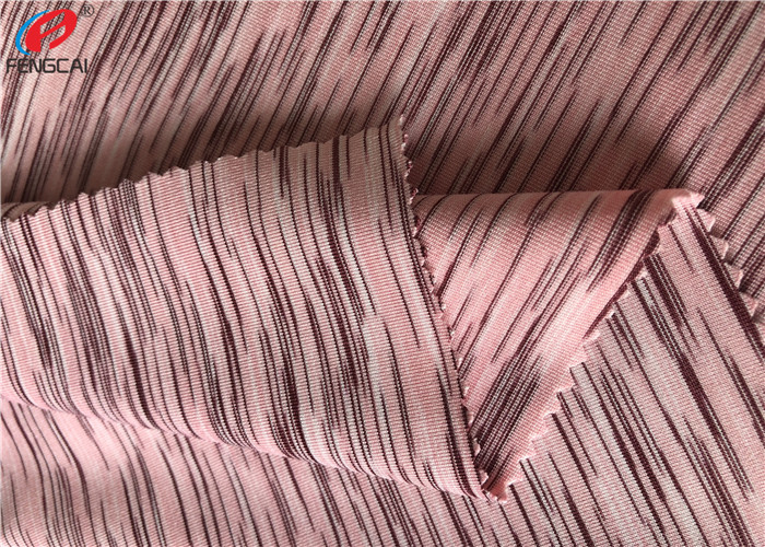 4 Way Stretch Yard Dyed Melange Weft Knitted Fabric For T-Shirt