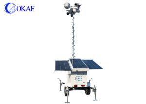 Wholesale 3 - 10m Mobile Sentry Security Trailer People Counting 1080P 4G GPS CCTV Surveillance Tower from china suppliers