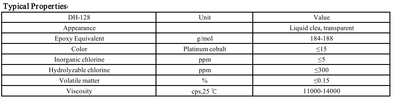 Resina Epoxi Epoxidharz Tisch Adhesion Bisphenol-A Liquid Type Standard Epoxy Resin DH-128