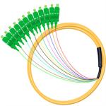 sc fiber optic patch panel 12 core fan out fiber optic colored pigtail