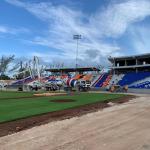 Tip Up Folding Plastic Stadium Seating Floor Mounted For VIP