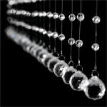 Crystal Bead String Curtain Glass Christmas Decoration Hanging Wire For Events