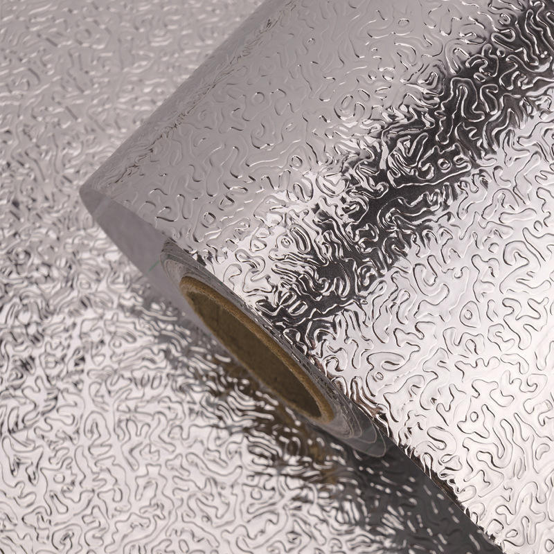 0.3mm 35 Micron Printed Brushed Aluminium Foil Roll 300 Meters Soft Temper